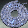 17 inches - Trully Awsome High Quality Rainbow MOONSTONE - Sparkle - Micro Faceted Rondell Beads Full Flashy Blue Fire size 3 - 7 mm approx